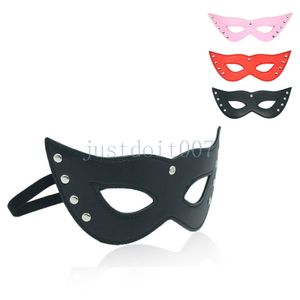 Bondage Kobiety Cat Eye Twarzy Maska Hen Night Fancy Dress Costume Party Cekiny Masquerade # R32