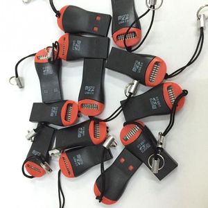 Lätt att bära Mini USB-kortläsare WHISTLE USB 2.0 T-Flash Memory TFCard / Micro SD-kortläsare, TF-kortadapter 1000PCS / Lot