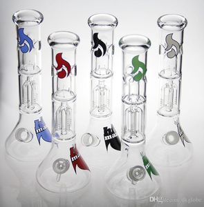 Nuova etichetta colore mix bong in vetro hitman colorato tubo dell'acqua piattaforma petrolifera 18,8 mm Nuovi bong per tubi dell'acqua in vetro