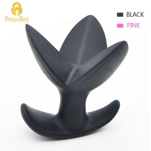 Prison Bird Soft Silicone V Port Plug anale Giocattoli erotici, Apertura Butt Plug Speculum anale Massaggio prostatico Giocattoli sessuali A313 S924