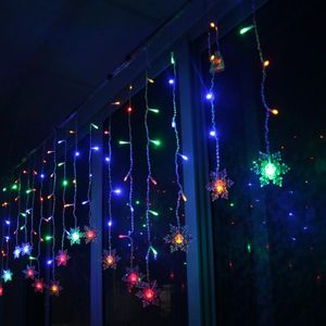 3.5M 5M Snowflake Curtain String Lights Fairy String Garland Christmas Decoration Xmas Party Wedding Decor 110V 220V