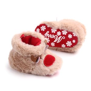 冬の甘い暖かい新生児の女の子の冬のブーツファーストウォーカーソフトソール幼児幼児の子供の女の子の靴靴