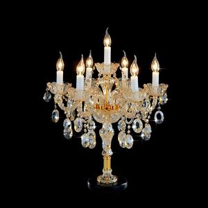 Candle Crystal Light Simple Wedding Room European Table Lamp Luxury Living Room Bedroom Bedside Creative Study Desk Lamp