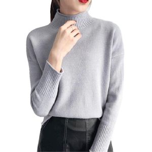 2018 Koreanska Mode Kvinnor Tröjor Och Pullovers Sueter Mujer Turtleneck Solid Slim Sexiga Elastiska Kvinnor Toppar Kvinna Knitwear