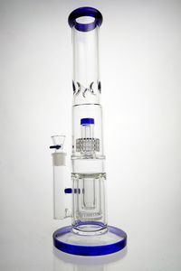 honeycomb bongs perc bong glass bong water pipe drum bubbler pipes dome perc smoking bong heady straight tube water pipe Sturdy Round Base