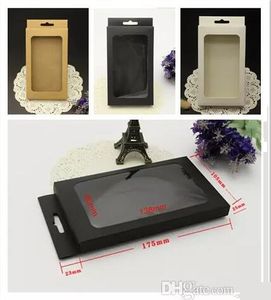 Крафт коричневый черный белый Розничный пакет коробки коробки пакет с вставкой для телефона чехол iPhone Х 5 6 7 8 плюс Samsung Galaxy S6 S7 edge S8 S9