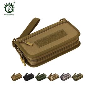 Protetor de packs de cintura tática mais carteira de camuflagem tática bolsa horizontal de mão móvel