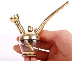 Copper water water filtering tobacco pipe smoking accessories wholesale and metal pipe holder nghn