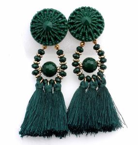 Hocole Brincos Kobiety Marka Boho Drop Dangle Fringe Kolczyk Vintage Oświadczenie Etniczne Tassel Kolczyki Moda Biżuteria Charms 20 Par