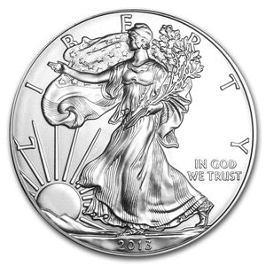 Gratis frakt 50PCS / Lot.2013 American Eagle Silver Eagle Coin, Mirror Effect / No Magnetic