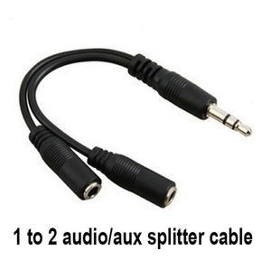 Audio-Umwandlungskabel 3,5 mm Stecker auf Buchse Kopfhöreranschluss Splitter Audio-Adapterkabel Großhandel 1000 teile/los