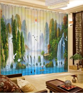 custom modern curtains Wonderland landscape curtains for kitchen living room luxury window curtain