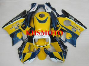 Motorcykel Fairing Kit för Honda CBR600F2 91 92 93 94 CBR600 F2 1991 1992 1994 ABS Yellow Blue Fairings Set + Gifts HG09