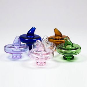 DHL Colored Glass Banger Carb Cap Dome For Less 34mm Quartz Banger Nail 2mm 3mm 4mm Thick Enail Domeless Nails Dab Rig