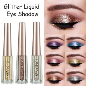 Handaiyan 12 färger flytande ögonskugga Vattentät långvarig skimmer Shine Metallic Eye Shadow Liner Party Eye Cosmetic