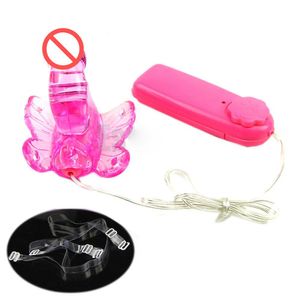 Silikonrem på Vibratorer Kvinnor Dildo Vibrerande Butterfly Vibrator Kvinna G Spot Stimulators Sex Toy J1439