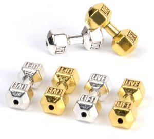 100pcs/lot Antique Silver Gold Barbell Dumbbell Spacers Beads Jewerly Accessories 20x8mm for DIY Making