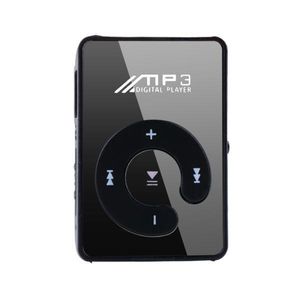 Опт Enic мини черный зеркало клип USB цифровой Mp3 музыкальный плеер поддержка SD TF карта
