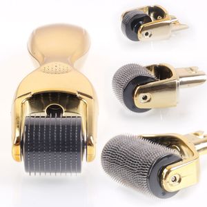Gold and Silver 3 in 1 Microneedle Roller Kit 180/600/1200 Titanium Needles Micro Needle Body Face Eye Therapy Skin Care
