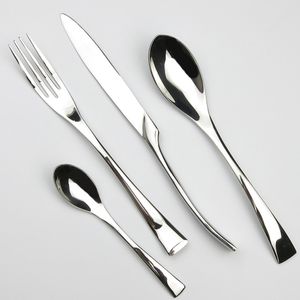 4/16/24Pcs Edelstahl Geschirr Dicke Geschirr Besteck Set Abendessen Messer Gabel Westlichen Esszimmer Geschirr