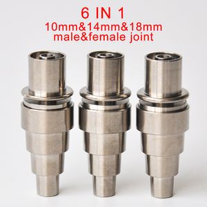 Gr2 Titanium Domeless E-Nail Nail Hand Tools for 15.8mm Coil with 10/14/18mm male&female adjustable