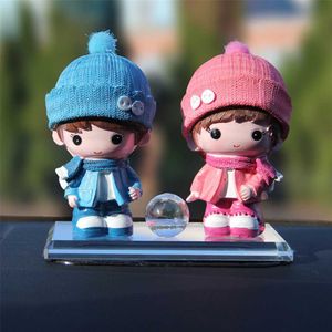 Creative resin car perfume seat decoration, cartoon cute doll - In the mood for love 1 pcs