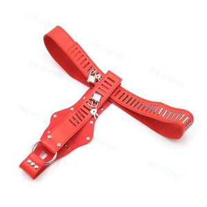 Urządzenia Chastity PU Leather Female Chastity Belt Device bielizna majtki bondage zamykany fetysz # E07