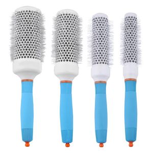 4 Sizes Hair Brush Professional Hair Salon Styling Comb Ceramic Round Hairdressing Barrel Curler Brushes Care Tools