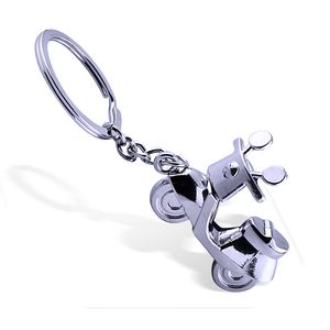 Chaveiro de metal masculino com pingente de motocicleta, porta-chaves de carro, porta-anel, joias