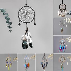 8 Designs Vintage Ręcznie robione DreamCatcher Net z wisiorkiem wiszącym wiszą