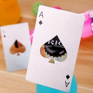 Poker Spades Apribottiglie per birra Cocktail in acciaio inossidabile Tappo per bottiglia di birra Soda Strumenti aperti Regalo DHL Fedex Spedizione gratuita