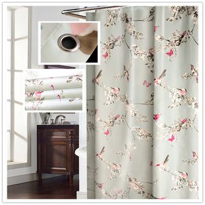 JUYANG. High-quality waterproof shower curtain. Unique flower and bird pattern. Bathroom anti-mold shower curtain.