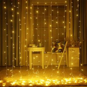 3 Stück/Lot LED-Vorhang-Eiszapfen-Lichter mit 8 Modi, Vorhang-Schnur, Feen-Hochzeit, LED-Lichter für Hochzeit, Party, Zuhause, Urlaub, dekorative Lichter