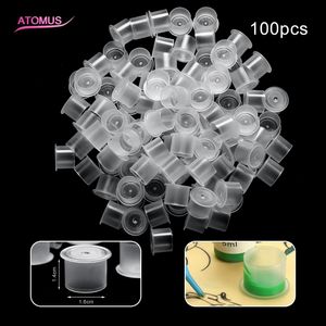 100pcs Large Size Tattoo Ink Cups Caps Supply Professional Permanent Tattooing Accessory For Tattoo Machine Plastic Profession Colors Cup