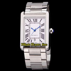 8 Style 31mm SOLO W5200028 Data Biała tarcza Automatyczny męski zegarek Srebrna obudowa Bransoletka ze stali nierdzewnej Wysokiej jakości zegarki na rękę Pure_time
