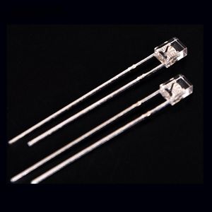 100 sztuk / partia Wody Clear Red Green Yellow 5mm White Color Led Lampy Diodes 3x5x7 Kwadratowa głowa przezroczysta 6500k