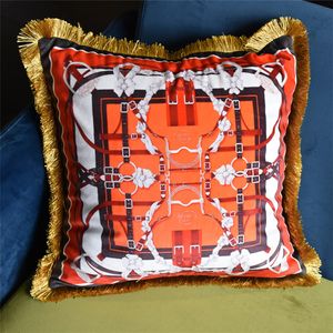 Творческий роскошь печатных комфорт ткань кисточкой декоративные подушки Подушки высокого качества удобные ткани домашнего текстиля украшения Рождество