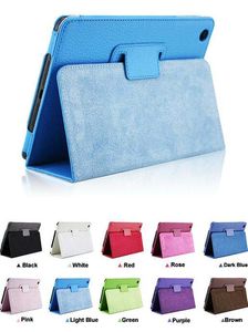 PU Läder Tablet Väska till iPad 2/3/4 Mini 1/2/3/4 Luft / Air2 Pro9.7 Två Folding Case ShockoProof Drop Shipping