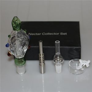 Hookah Nectar Collector Pendant Completed Kit with Nector Collectors Pendants Base Titanium nail mm oil rig Recycler Glass bong