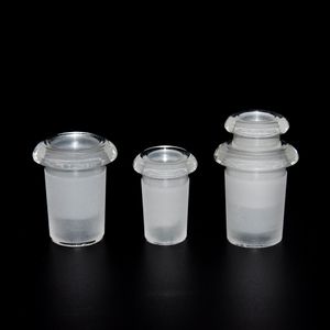 Mini adattatore in vetro da 10 mm femmina a 14 mm maschio da 14 mm femmina a 18 mm maschio adattatore a discesa con bocca forata a due stili accessorio per fumo downstem