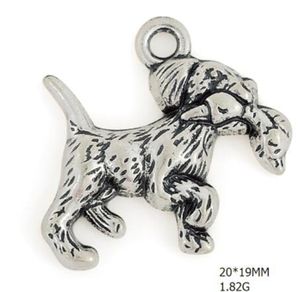 Wholesale antique custom jewelry for sale - Group buy Other customized jewelry Retriever with Duck Charm Dogs Pet single side antique silver plated