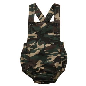 Cool Camouflage Baby Romper 2018 Lato Rękawów Baby Boys Girls Kombinezon Camo Drukuj One Piece Sunsuit