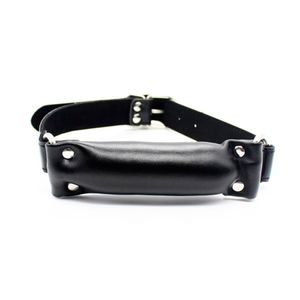 Soft Leather Stick Mouth Gags Bondage Dog Bone Harness Bit Gag Fetish Restraints Gags Pony Play BDSM Sex Toys Y18100803