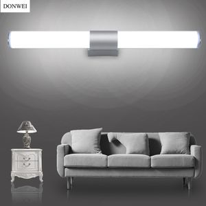 DONWEI Stile semplice 12W 16W 22W LED Bar Applique da parete Luci per specchio per il trucco Bagno interno Spogliatoio Cucina Decor Lampada da parete