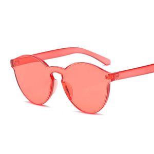 Markendesigner Integrierte flache Sonnenbrille Männer und Frauen Persönlichkeit Trend HD-Brille rahmenlose transparente Goggle-Sonnenbrille