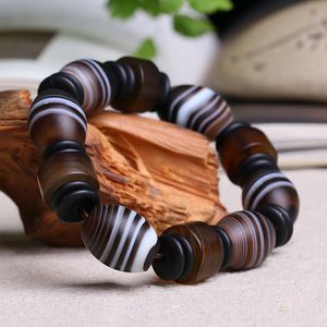 Joursneige Natural Sardonyx Pedra Braceletes Fina Cinzeladura Para Homens Pulseira Lucky Beads Pulseira Jóias Acessórios