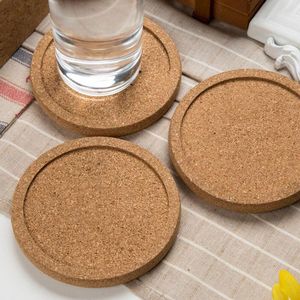 500 pcs Rodada Cork Coasters Coasters Copo Xícaras De Chá Estacas Almofadas Cup Vintage Coaster Vintage Cozinha Moderna Acessórios