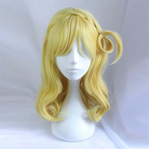 50CM Anime LoveLive! Sunshine!! Aqours Ohara Mari Blonde Hair Cosplay Wig Bangs