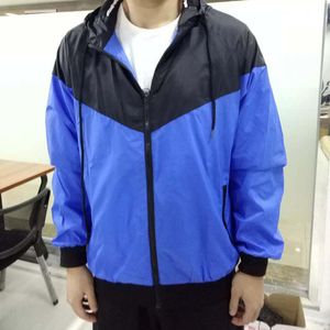 Wholesales 2018 Men Women Sports Windbreaker Jackets Colors Patchwork Contract Waterproof Jacket Zippers Up Coats free shipping