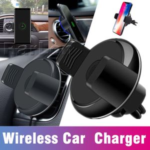 Qi Wireless Car Charger 360 Degree Rotation Magnetic Car mount Holder Wireless Charging Pad For iphone X 8 plus Samsung s9 s8 plus